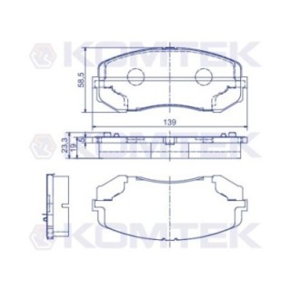 Klocki hamulcowe Mitshubishi Canter - tył