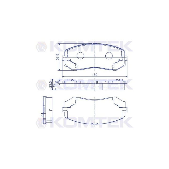 Klocki hamulcowe Mitshubishi Canter - tył